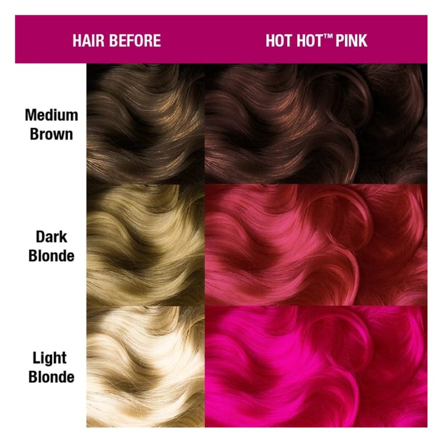 Manic Panic Hot Hot Pink на волосах