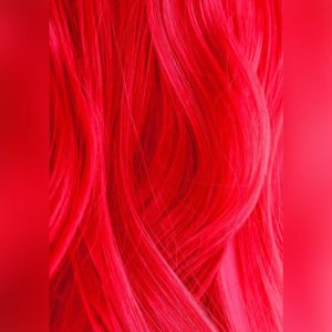 Краска для волос Iroiro 330 Neon Red на волосах